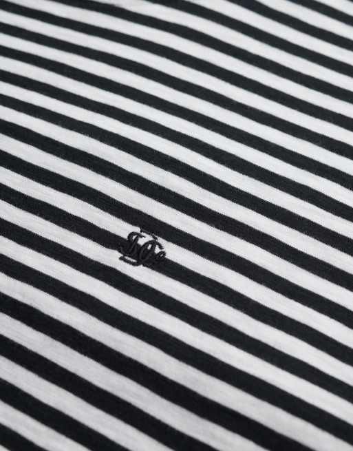 Superdry – Studios – T-Shirt in Optic/Schwarz gestreift mit Rundhalsausschnitt, 5 von 6