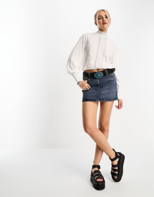 Superdry - Studios - Top en dentelle mélangée - Blanc, 3 de 4