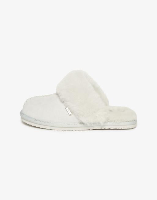 Superdry Suede mule slippers in grey