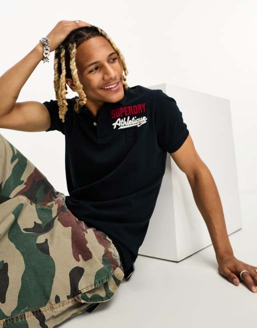 Superdry - Superstate - Polo vintage - Bleu marine