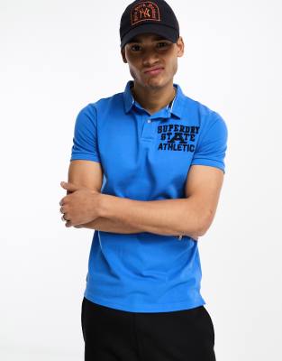 Superdry - Superstate - Polo vintage - Bleu