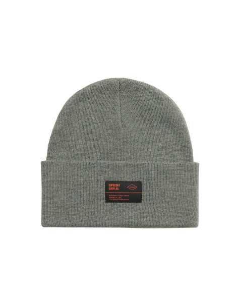 Superdry - Surplus - Bonnet en maille - Gris pierre chiné - view 1