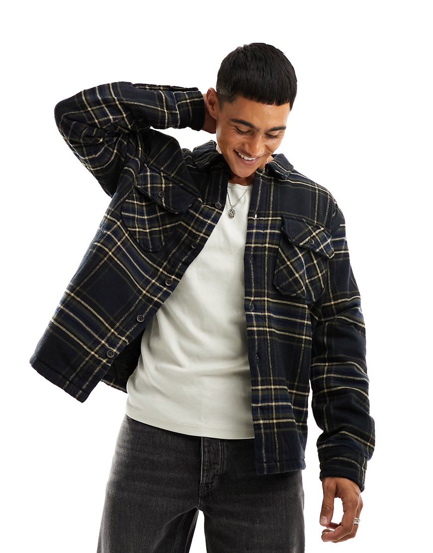 Superdry surplus check overshirt in Navy Check