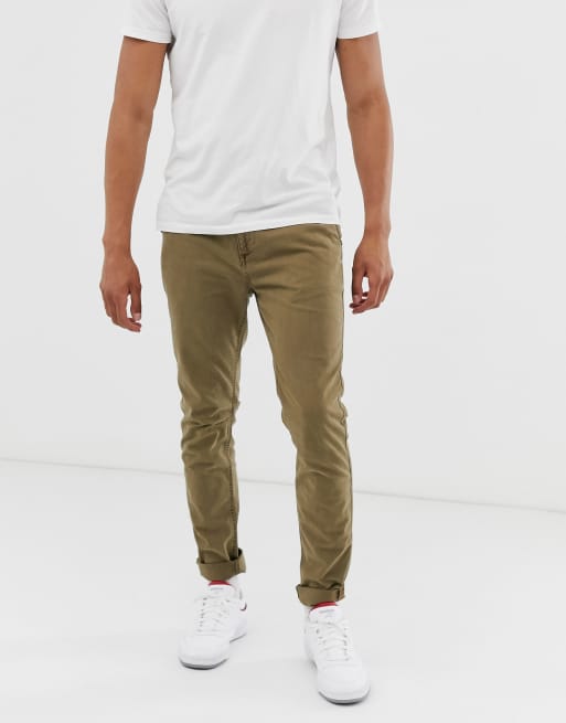 Superdry – Surplus Goods – Kamelfärgade chinos