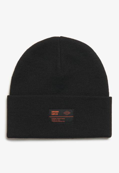 Superdry – Surplus – Strickmütze in Schwarz - view 1