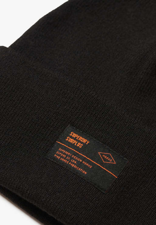 Superdry – Surplus – Strickmütze in Schwarz, 2 von 3
