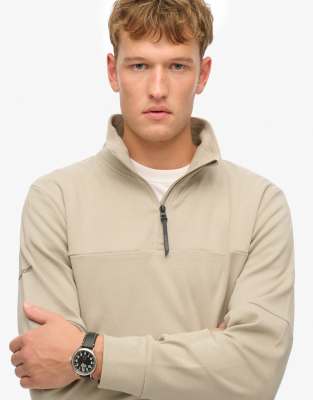 Sweat Homme Superdry Technique Demi-zip Bleu - Taille XL - Occasion