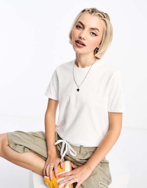 Superdry - T-shirt bianca con logo vintage