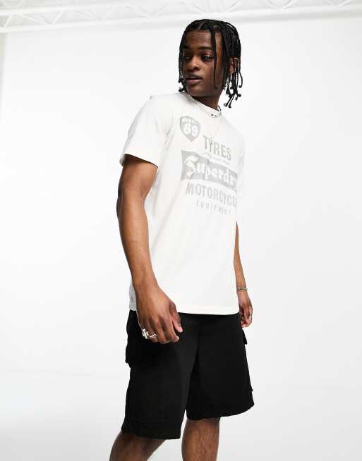 Superdry - T-shirt classique style vintage - Crème
