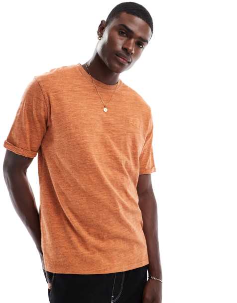 Superdry - T-shirt flammé surteint - Orange chiné - view 1