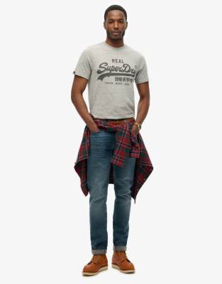 Superdry Grau Logo T-Shirt Vintage - Bild 2