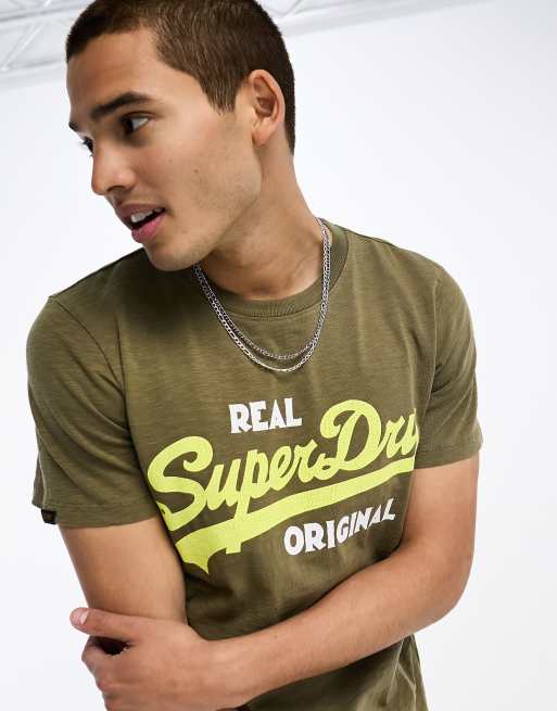 Superdry - T-shirt vintage - Olive