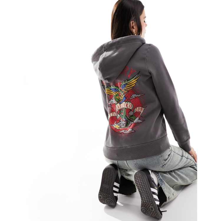 Superdry sales rhinestone hoodie