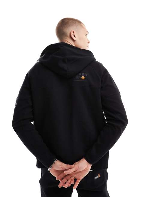 Black and orange superdry hoodie hotsell