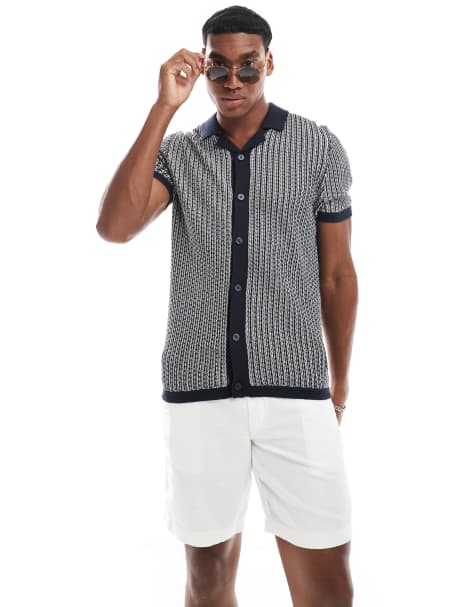 Superdry The merchant store- linen shorts in optic - view 1
