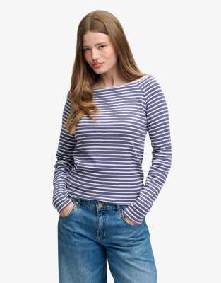 Top épaules Dénudées Manches Courtes Saint Tropez - Bleu Marine, Taille 18/20 (L) - Neuf Sans étiquettes