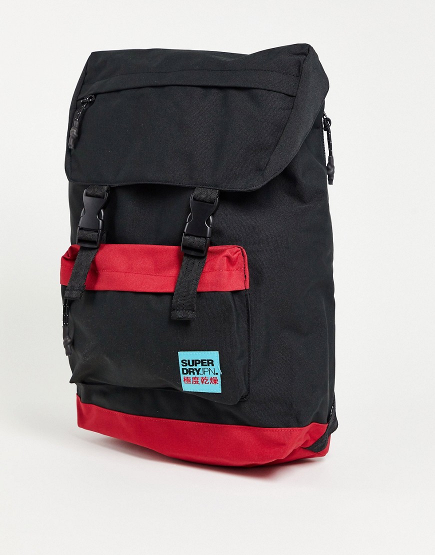 Superdry top load commute backpack-Black