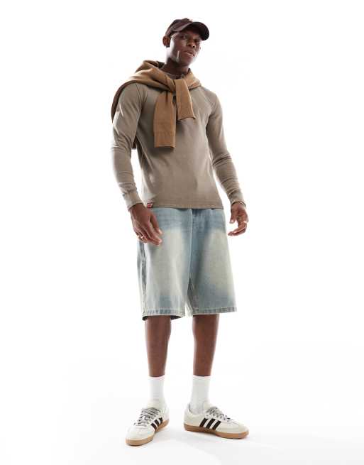 Superdry - Top style grand-père vintage texturé - Marron morille