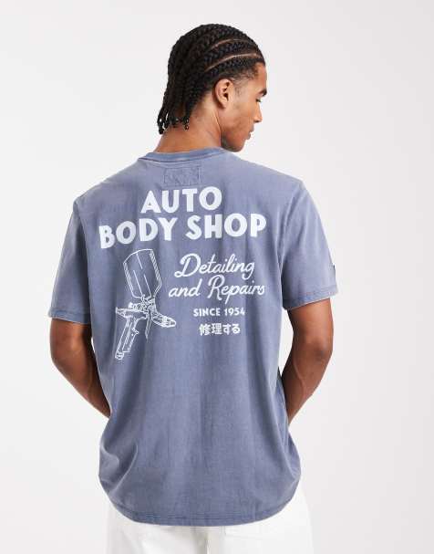 Superdry Trade tools oversized t-shirt in dry slate blue - view 1