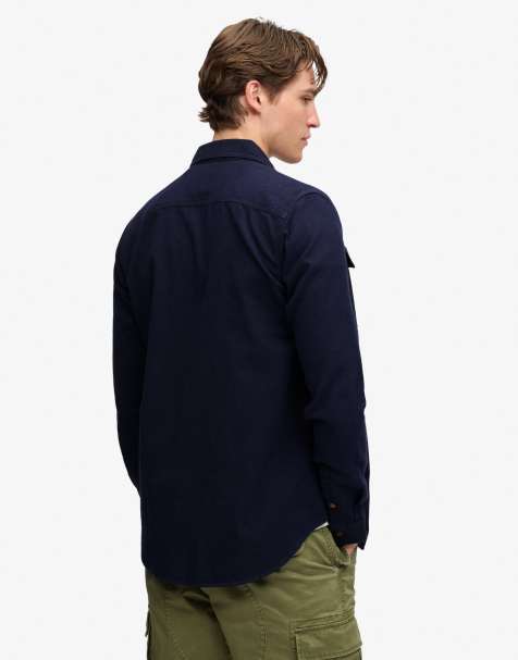 Superdry Trailsman relaxed fit overshirt in deep navy