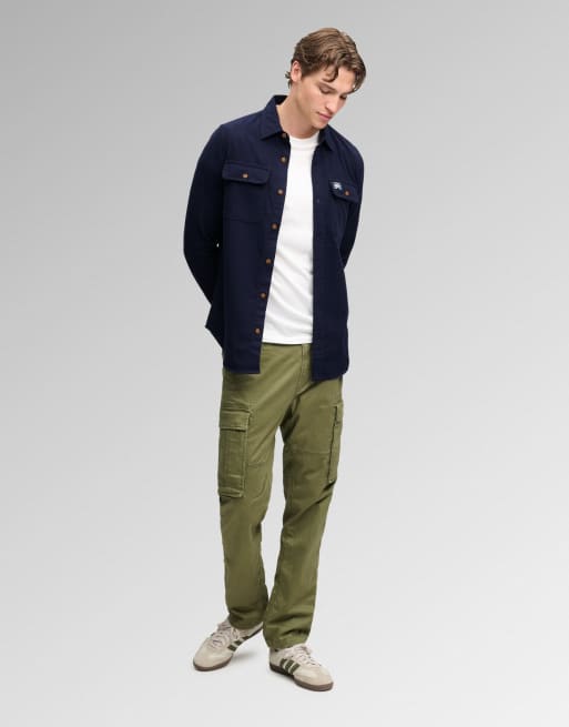 Superdry Trailsman relaxed fit overshirt in deep navy, 4 of 6