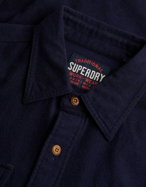 Superdry Trailsman relaxed fit overshirt in deep navy, 5 of 6