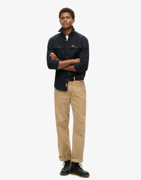 Superdry Trailsman relaxed fit overshirt in jet black - view 1