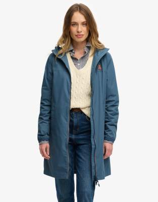 Superdry Damen Blau Windjacke Longline Tri - Bild 4