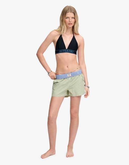 Superdry – Triangel-Bikinioberteil in Eclipse-Marineblau mit Logo, 4 von 7