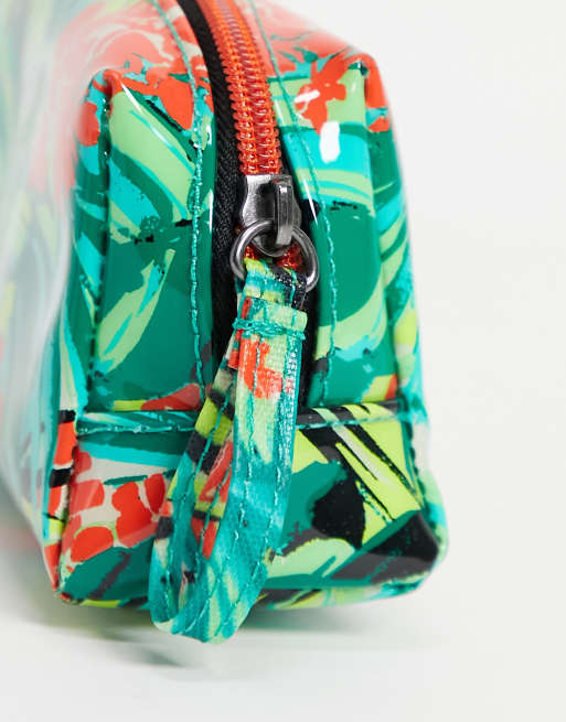 Superdry - Tropisk grønt penalhus i PVC med print, 4 af 4