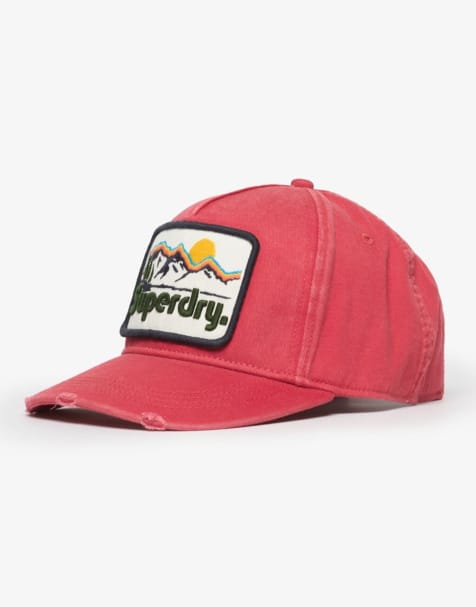 Superdry – Trucker-Kappe in Rot mit Motiv - view 1
