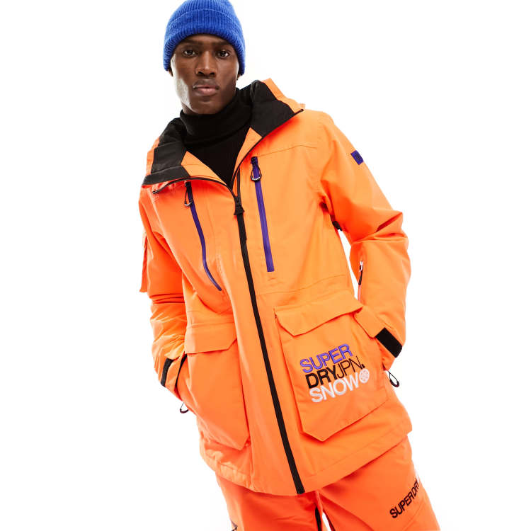 Veste de best sale ski superdry orange