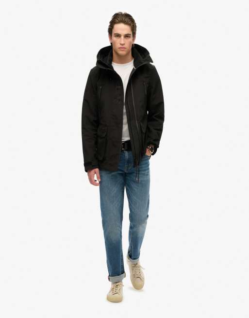 Superdry Ultimate Windbreaker mit Kapuze und Stickerei in Schwarz, 4 von 4