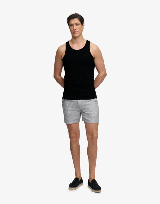 Superdry Unbrushed essential logo vest in black, 3 of 5