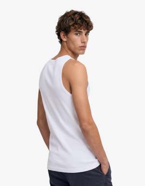 Superdry Unbrushed essential logo vest in optic