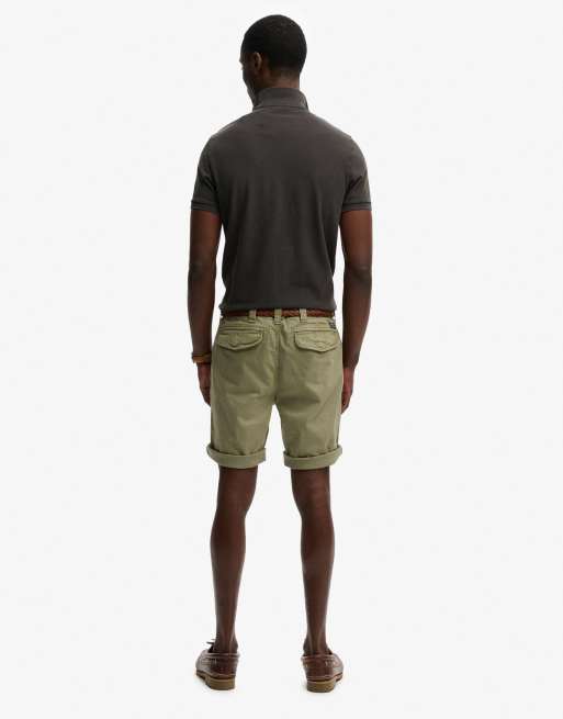 Superdry Utility chino shorts in oil green, 2 of 4