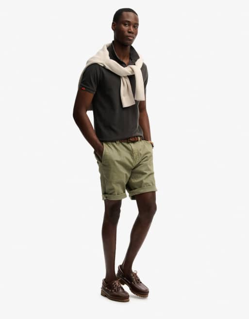 Superdry Utility chino shorts in oil green, 4 of 4