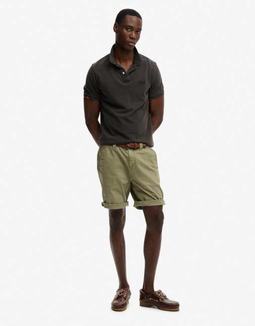 Superdry – Utility-Chino-Shorts in Ölgrün, 3 von 4