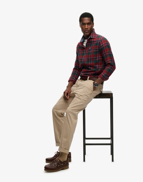 Superdry Utility chino trousers in overcast beige - view 1