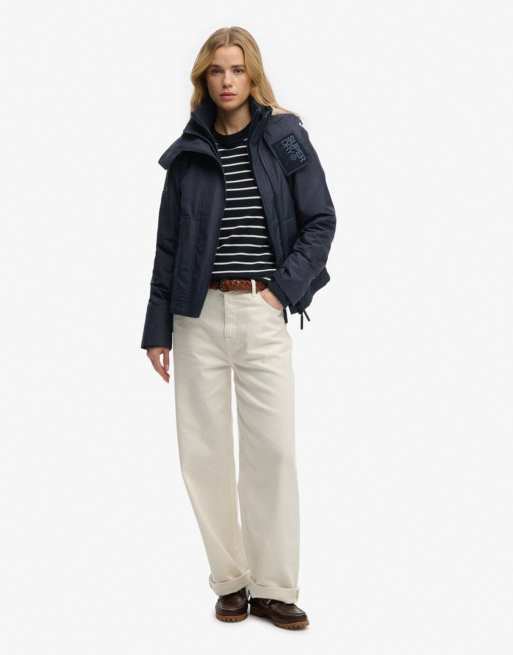 Superdry veste coupe-vent à capuche arctic bleu marine très foncé, 4 de 7