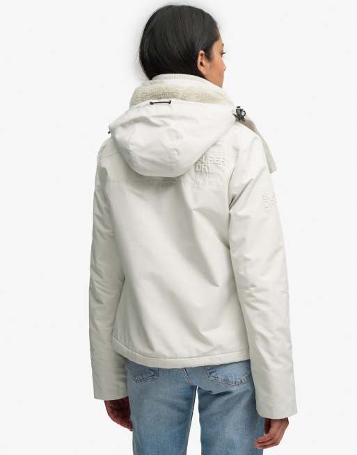Superdry veste coupe-vent à capuche arctique gris rainy day, 5 de 5