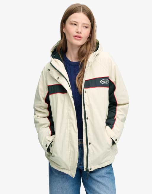 Superdry veste coupe-vent à capuche Vintage gris jour de pluie