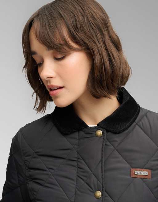 Superdry veste doublée à bordures en velours côtelé noire, 3 de 7