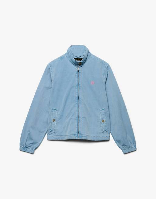 Superdry veste Harrington en coton bleu denim délavé, 7 de 7