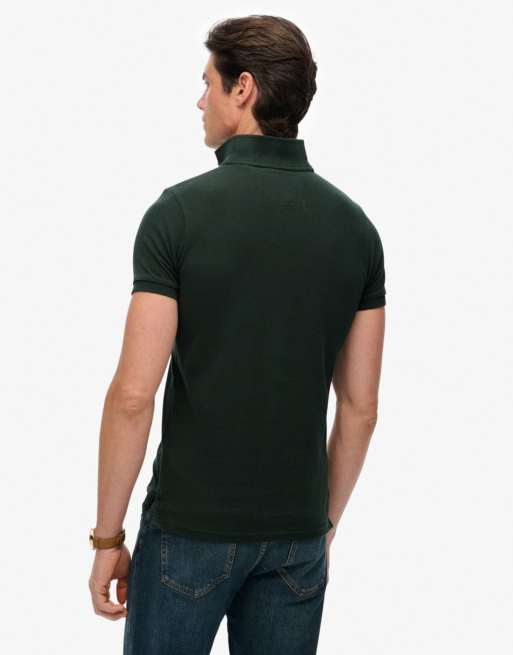 Superdry – Vintage Athletic – Besticktes Polohemd in Adlergrün, 2 von 7