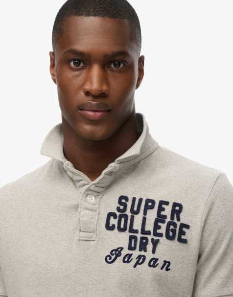 Superdry - Vintage Athletic - Polo - Gris chiné style sweat vintage - view 1