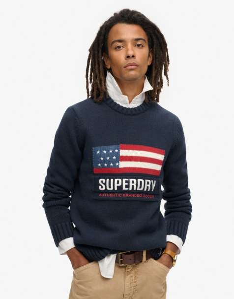 Superdry - Vintage Athletic - Pull en maille - Bleu marine éclipse - view 1