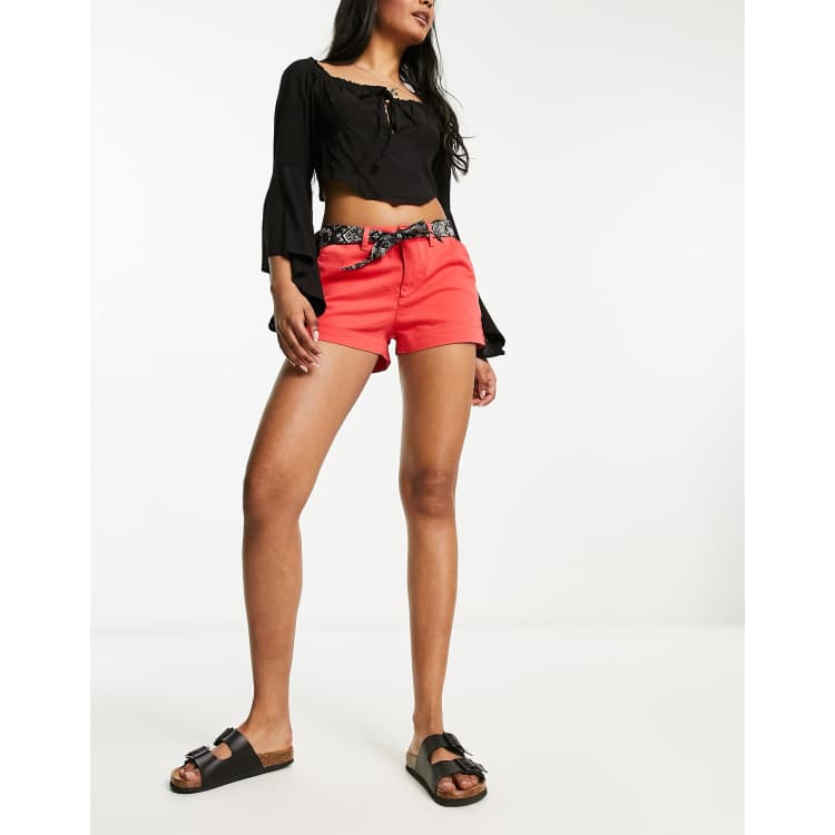 Superdry vintage chino hot shorts in red