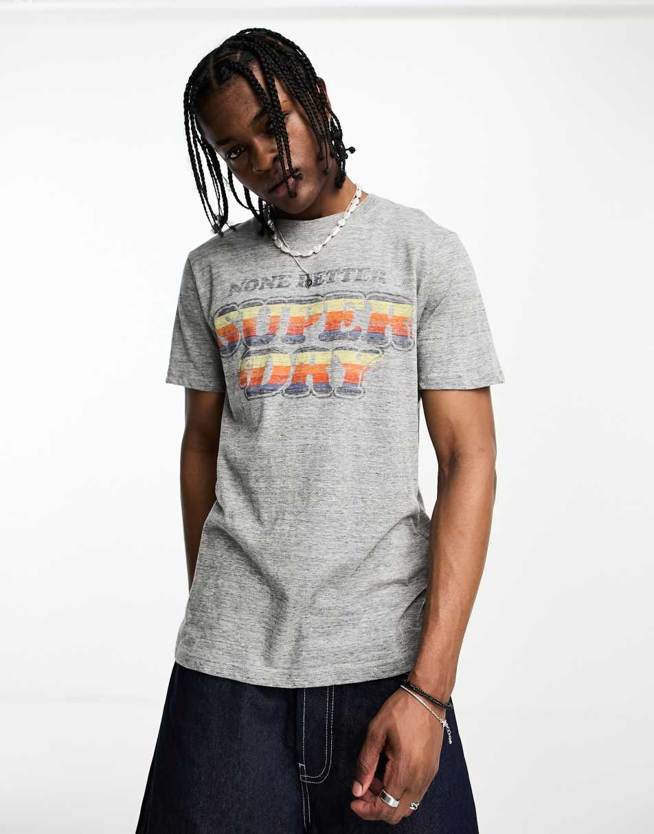 Superdry vintage classic t-shirt in grey