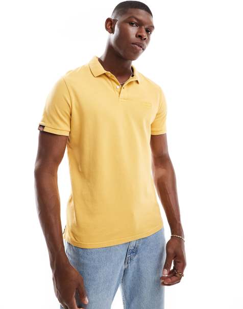Superdry – Vintage Destroy – Polohemd in Pigmentgelb - view 1